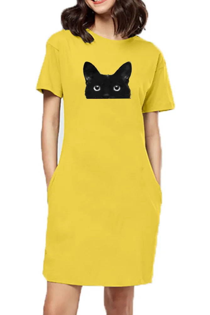 T-shirt Dress With Pockets - Everlasting Black (4 Colours) (Slim Fit)