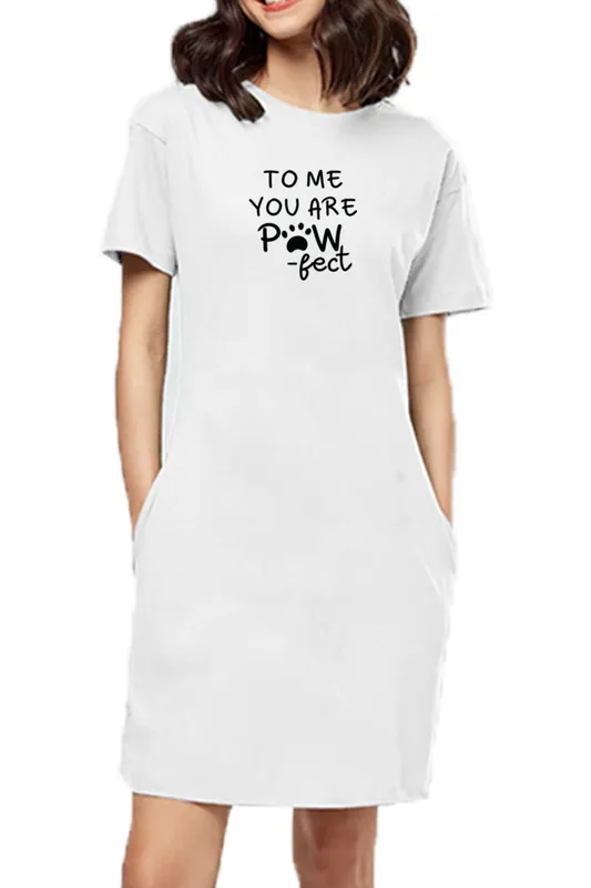 T-shirt Dress With Pockets - Pawfect Partner (3 Colours) (Slim Fit)
