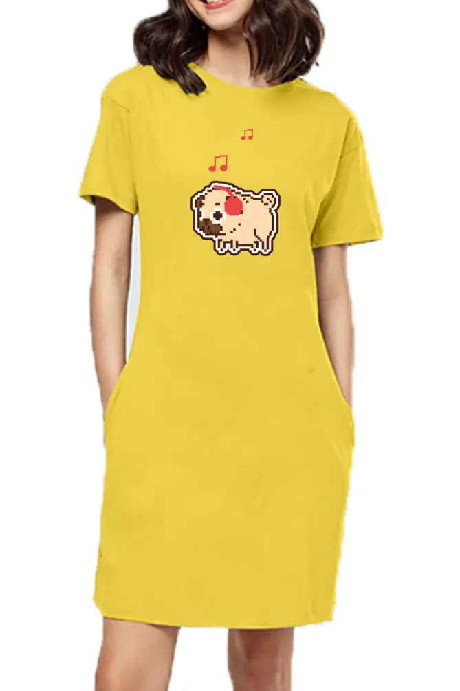 T-shirt Dress With Pockets - Puggy Baby (3 Colours) (Slim Fit)