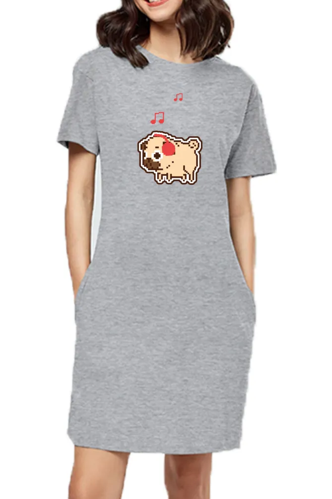 T-shirt Dress With Pockets - Puggy Baby (3 Colours) (Slim Fit)