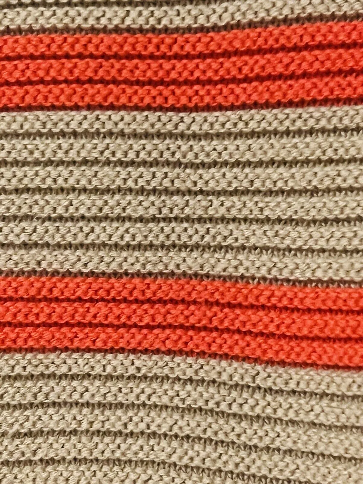 TALBOTS Striped Tunic Sweater Sz 1X Orange/beige 3/4 Sleeve Heavy Knit