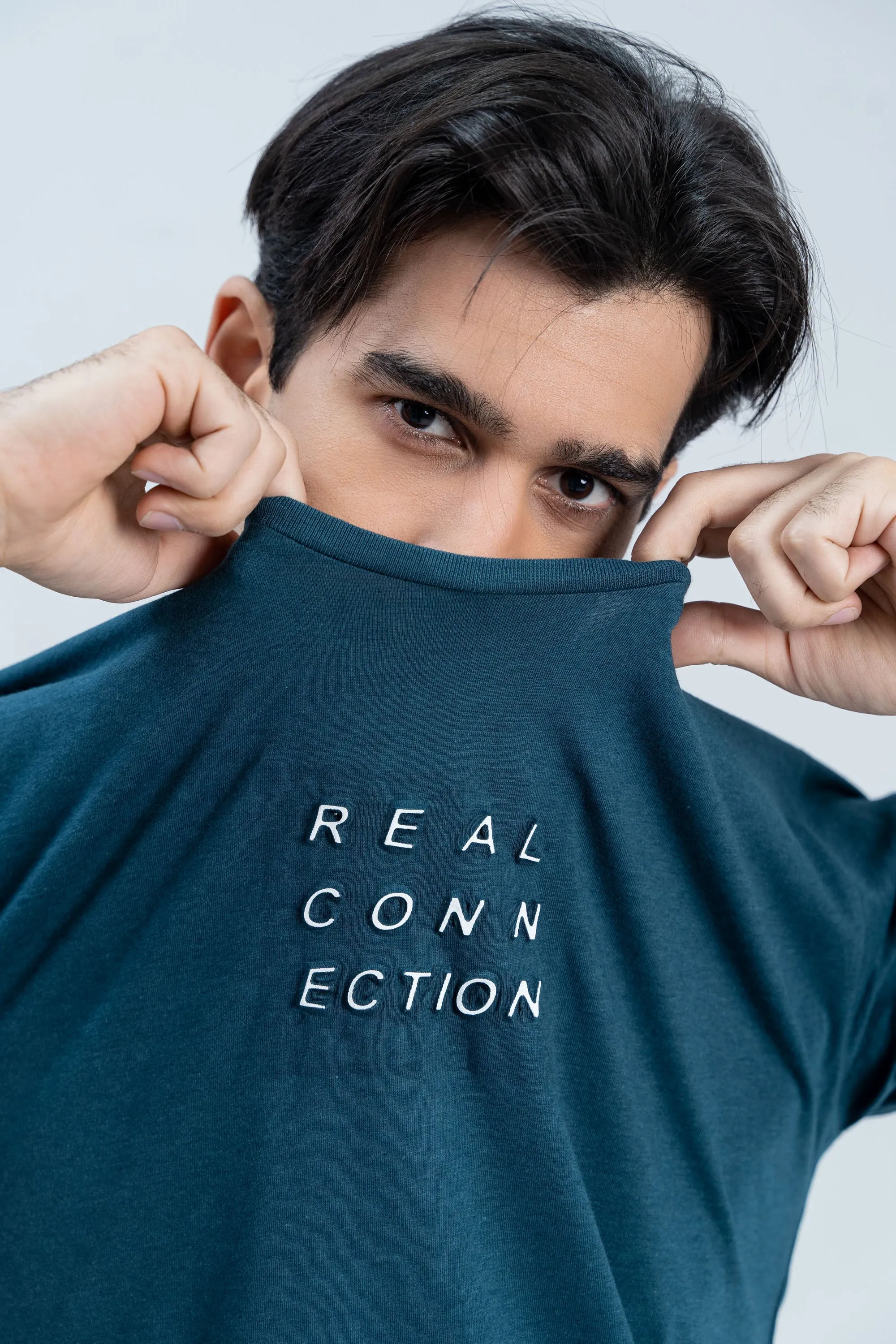 Teal Cotton T-Shirt