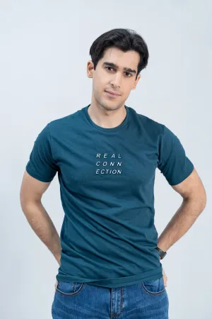Teal Cotton T-Shirt