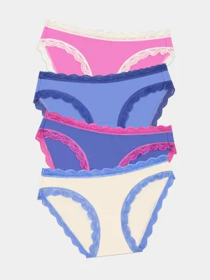 The Original Knicker Four Pack - Fiji Flower and Amparo Blue