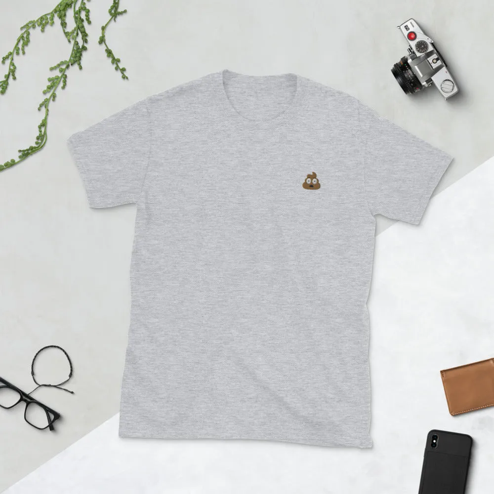 The Poop-Tee | Embroidered Emoji | Short-Sleeve | Unisex T-Shirt