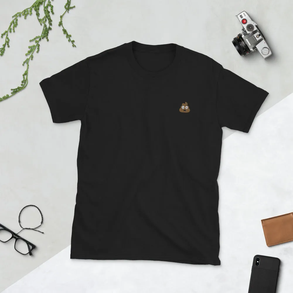 The Poop-Tee | Embroidered Emoji | Short-Sleeve | Unisex T-Shirt