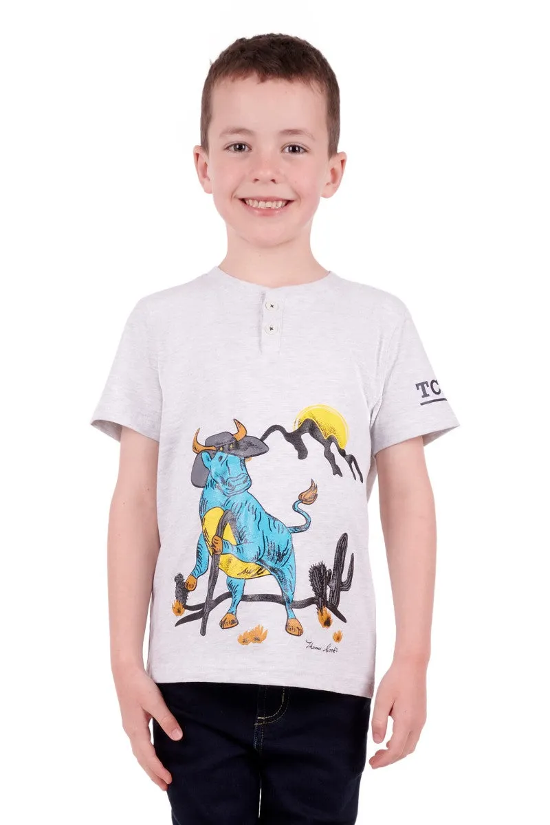Thomas Cook Wanderer Boys Henley Tee Grey Marle