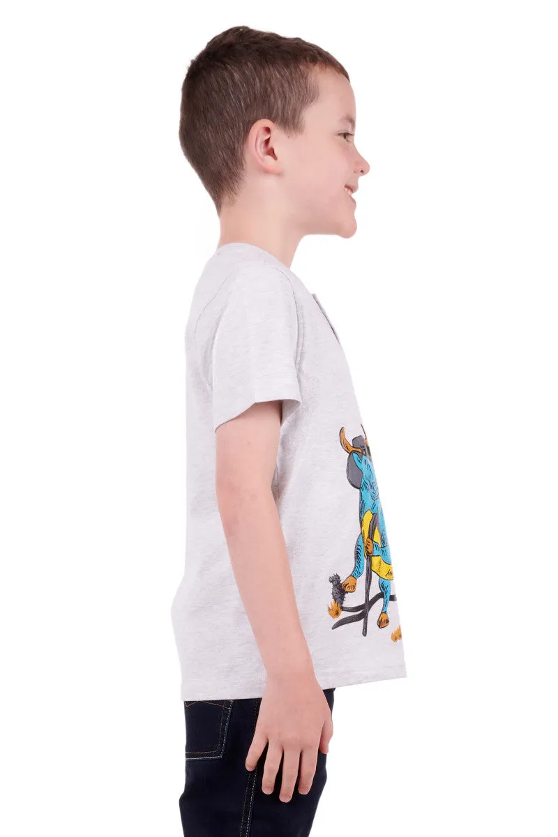 Thomas Cook Wanderer Boys Henley Tee Grey Marle