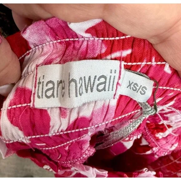 Tiare Hawaii Olivia Skirt Fiji Flowers Pink NWT - Size XS/S