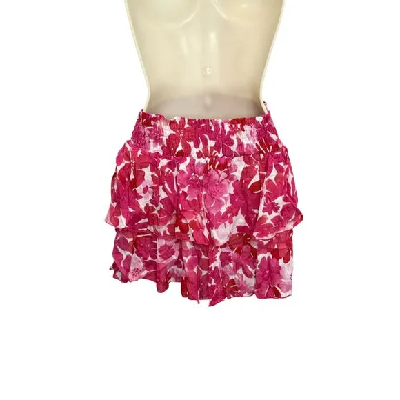 Tiare Hawaii Olivia Skirt Fiji Flowers Pink NWT - Size XS/S