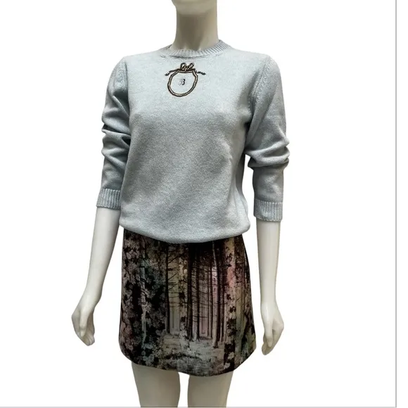 TIBI NY Enchanted Forest Mini Skirt Whimsigoth Coquette Girl Art to Wear Sz0 NWT