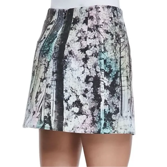 TIBI NY Enchanted Forest Mini Skirt Whimsigoth Coquette Girl Art to Wear Sz0 NWT