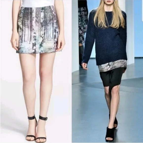 TIBI NY Enchanted Forest Mini Skirt Whimsigoth Coquette Girl Art to Wear Sz0 NWT