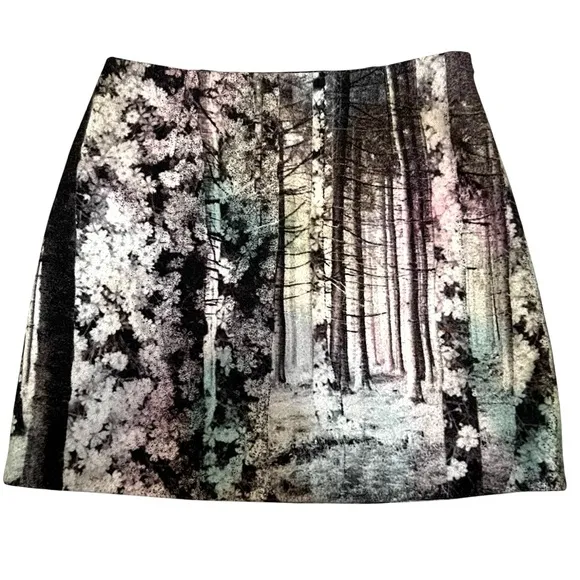 TIBI NY Enchanted Forest Mini Skirt Whimsigoth Coquette Girl Art to Wear Sz0 NWT