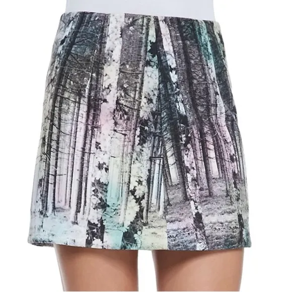 TIBI NY Enchanted Forest Mini Skirt Whimsigoth Coquette Girl Art to Wear Sz0 NWT