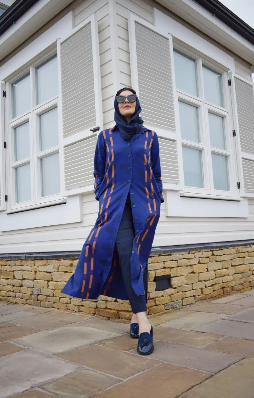 Tie-waist full sleeves Shirt Dress