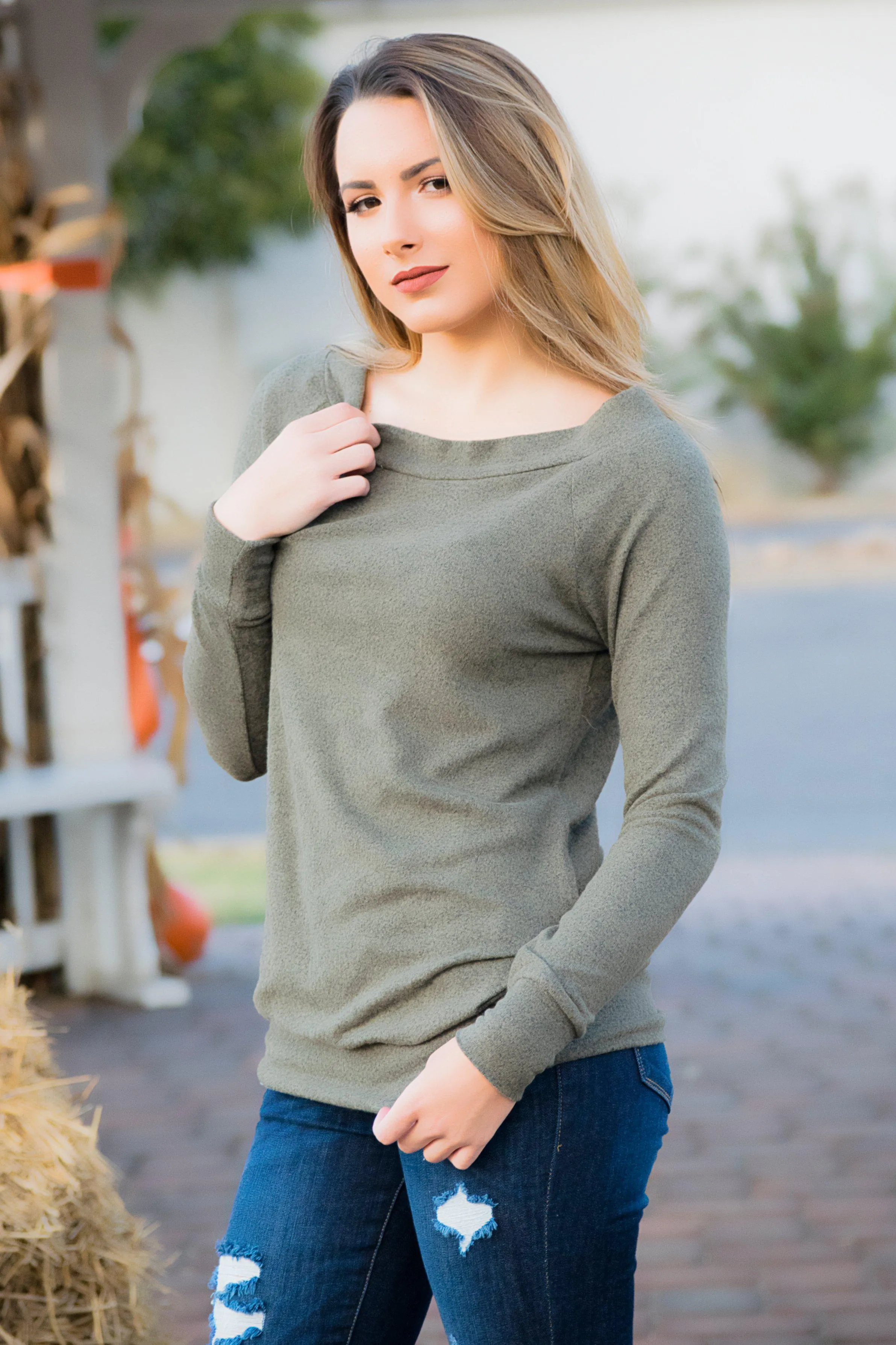 Today is the Day Sweater- Olive