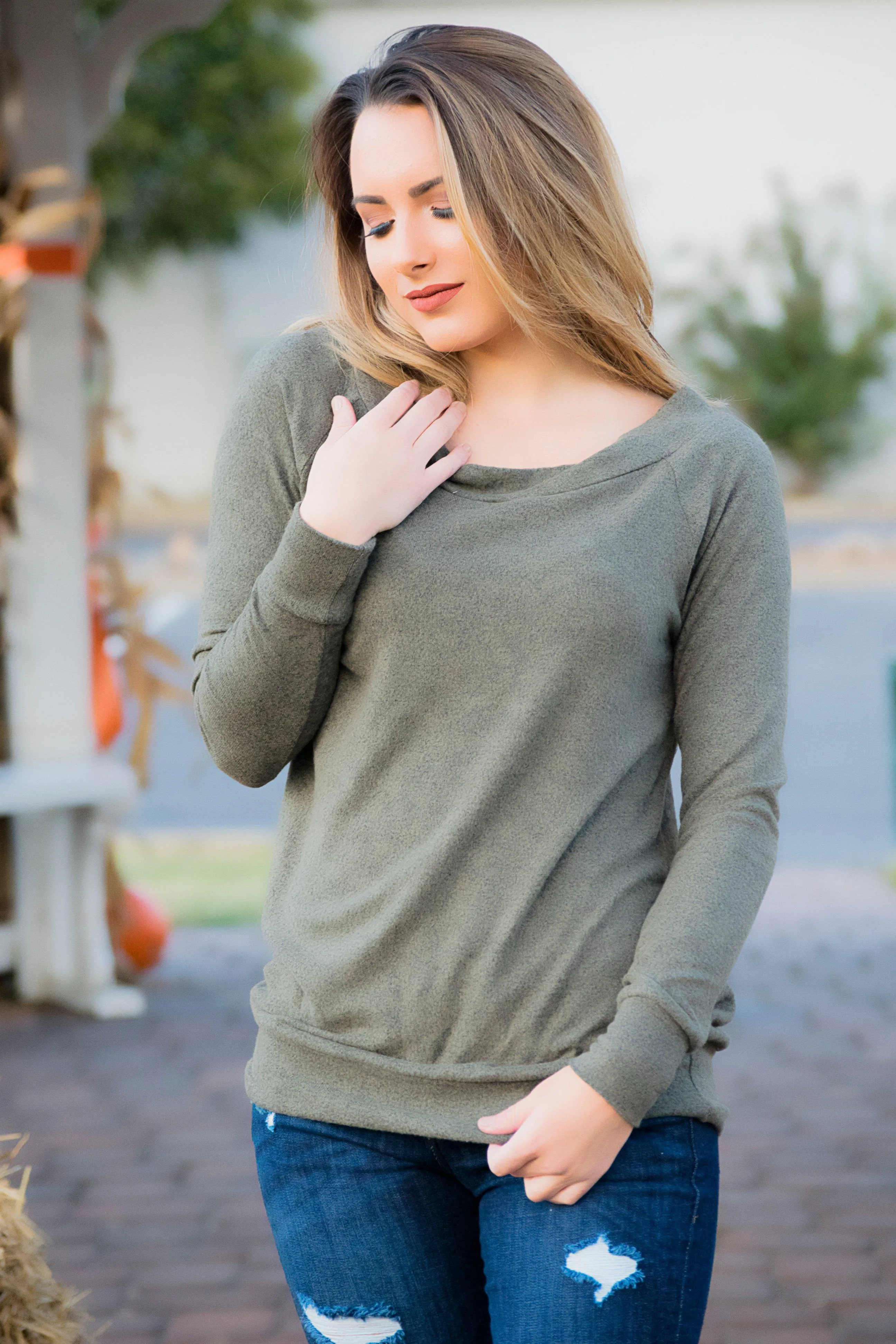 Today is the Day Sweater- Olive