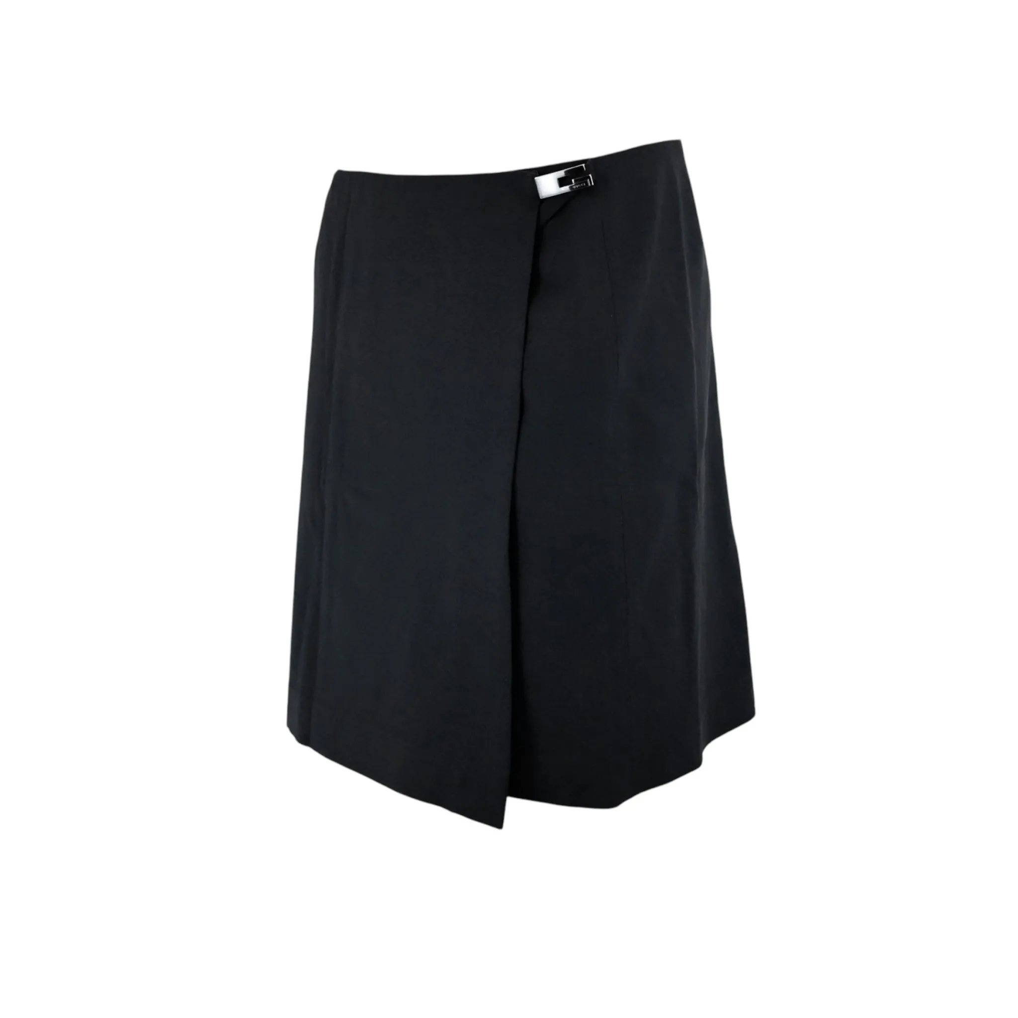 Tom Ford for Gucci S/S 1998 Black 'G' Logo Wrap Skirt