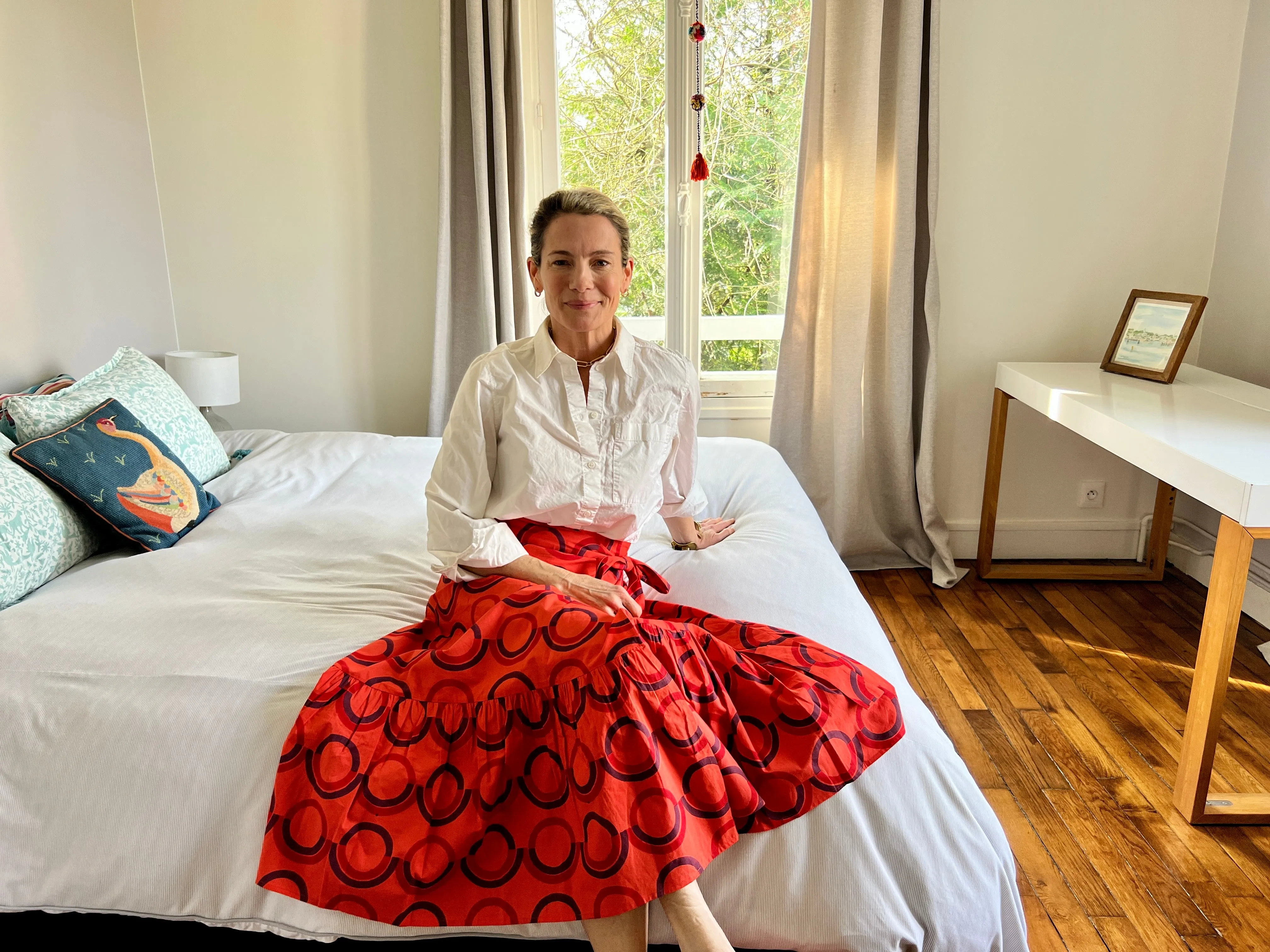 Tomato Prairie Dog Ruffle Wrap Skirt