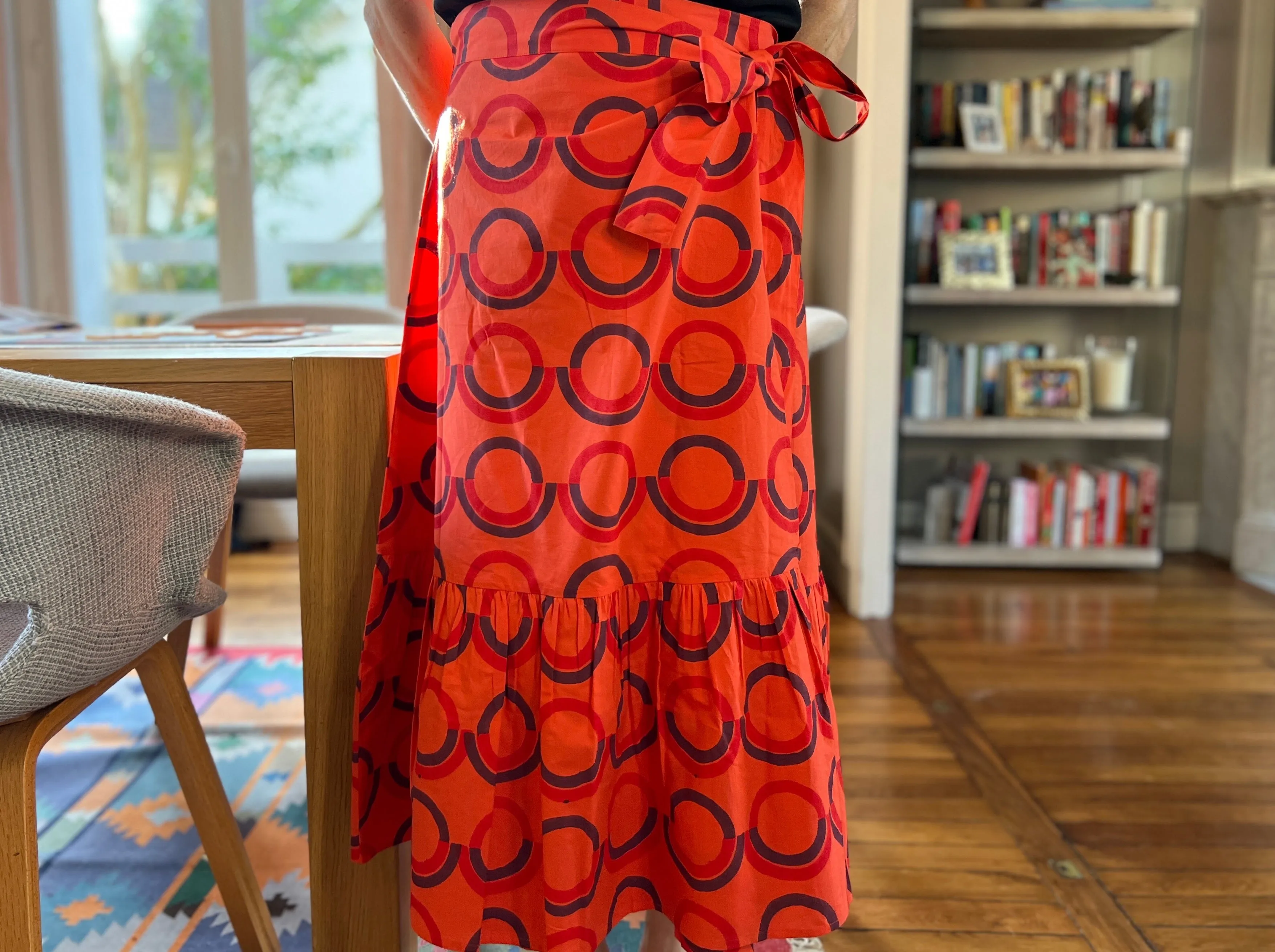 Tomato Prairie Dog Ruffle Wrap Skirt