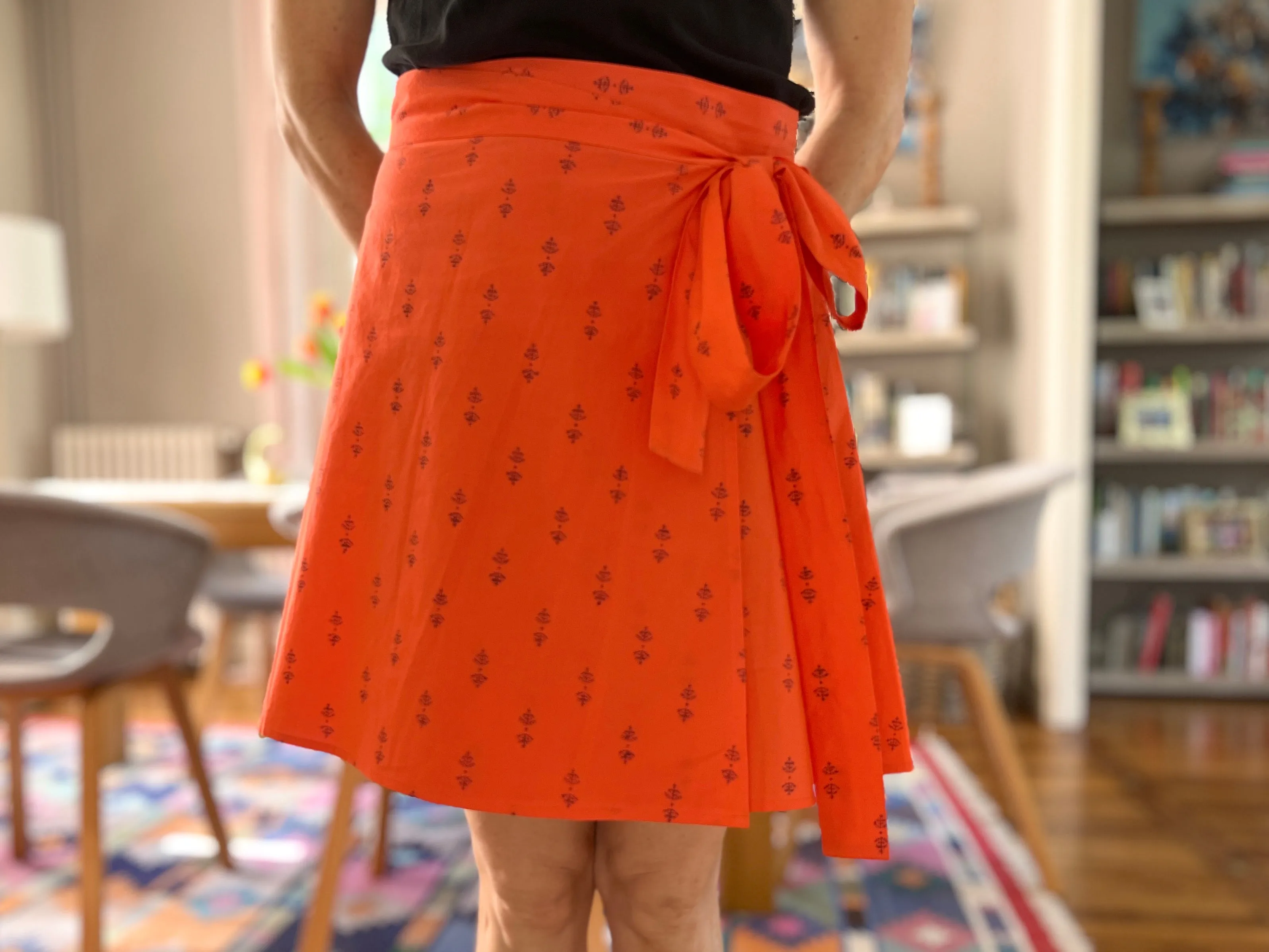 Tomato Staghorn Short Wrap Skirt