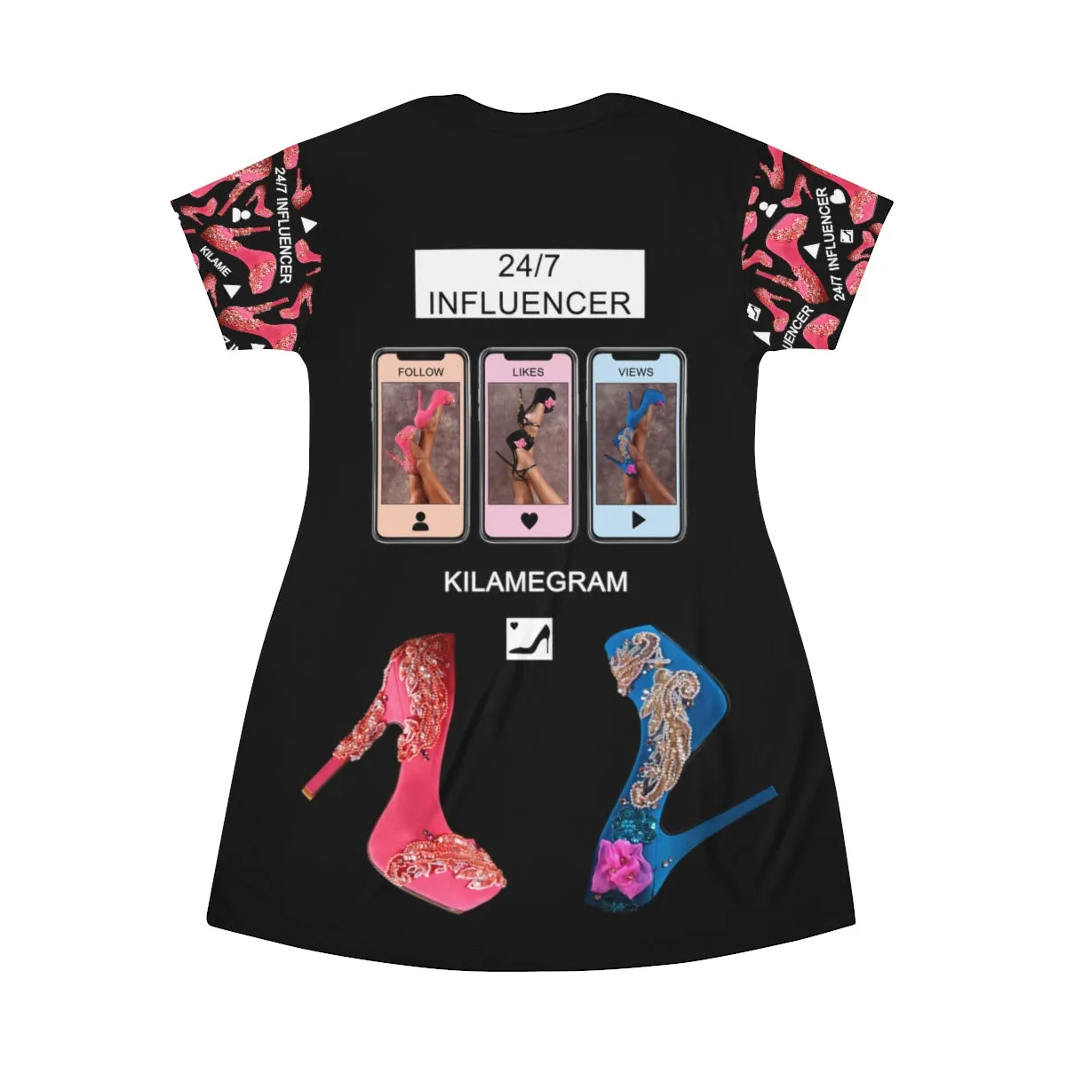 Tone T-Shirt Dress '24/7 Influencer'