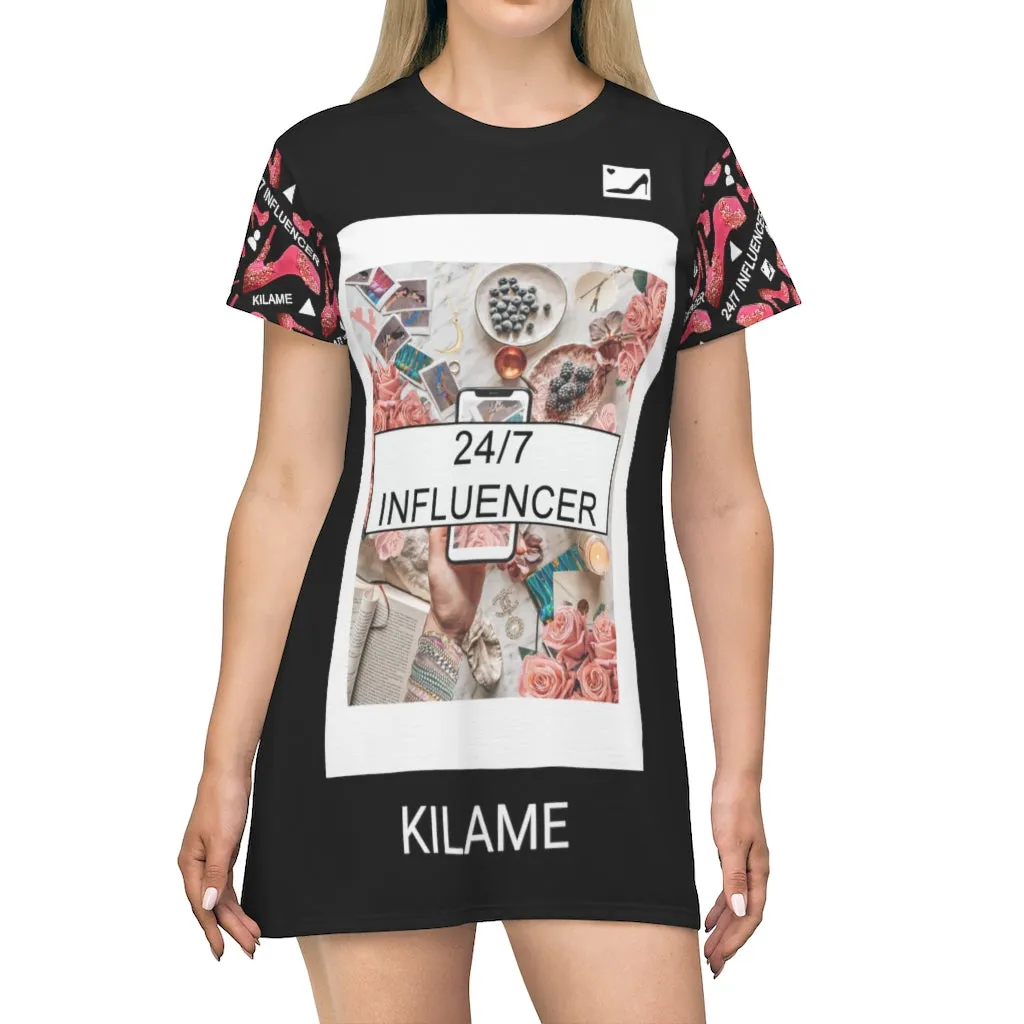 Tone T-Shirt Dress '24/7 Influencer'