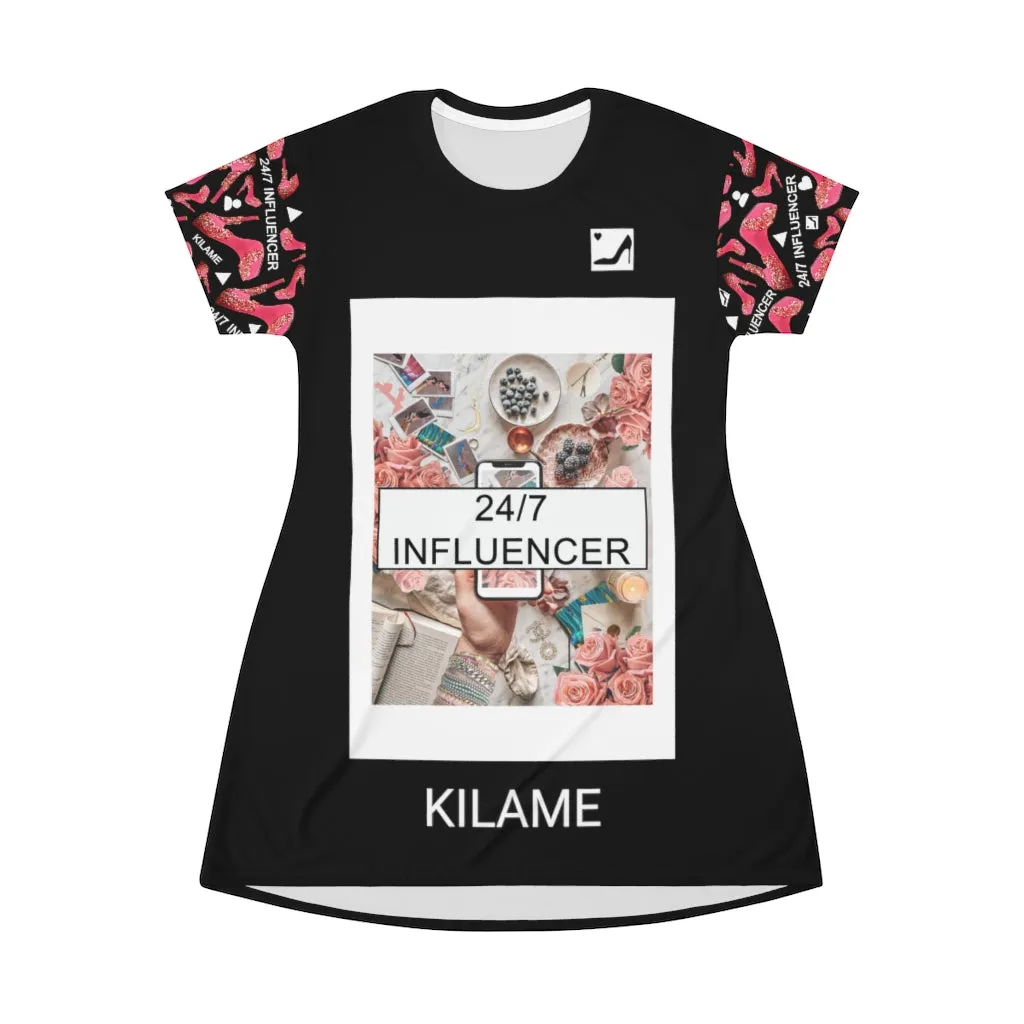 Tone T-Shirt Dress '24/7 Influencer'