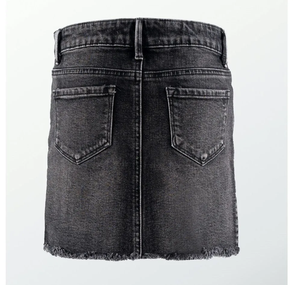Tractr Lisa Grey Basic Mini Skirt (7-14)