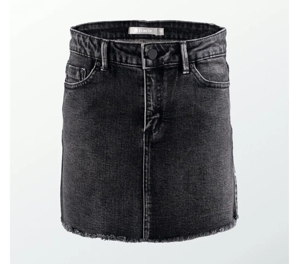 Tractr Lisa Grey Basic Mini Skirt (7-14)