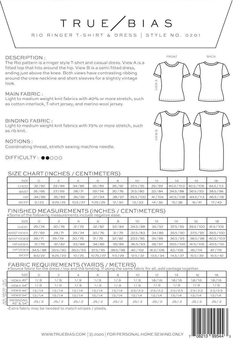 True Bias - Rio T-shirt & Dress