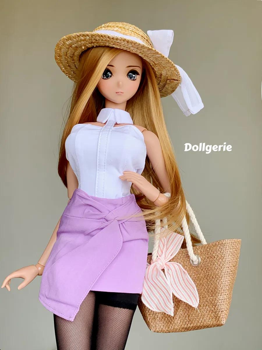 Twist Wrap Mini Purple Skirt for SmartDoll / DD3
