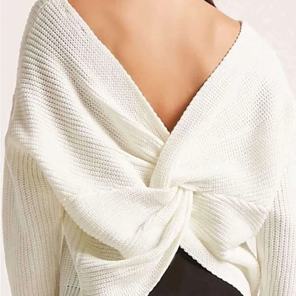 Twists reversible women knit sweater pullover