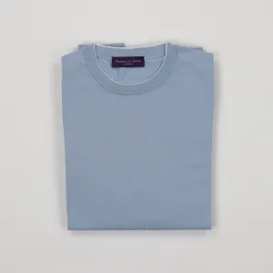 Ultralight Fine Cotton Crewneck in Carolina Blue