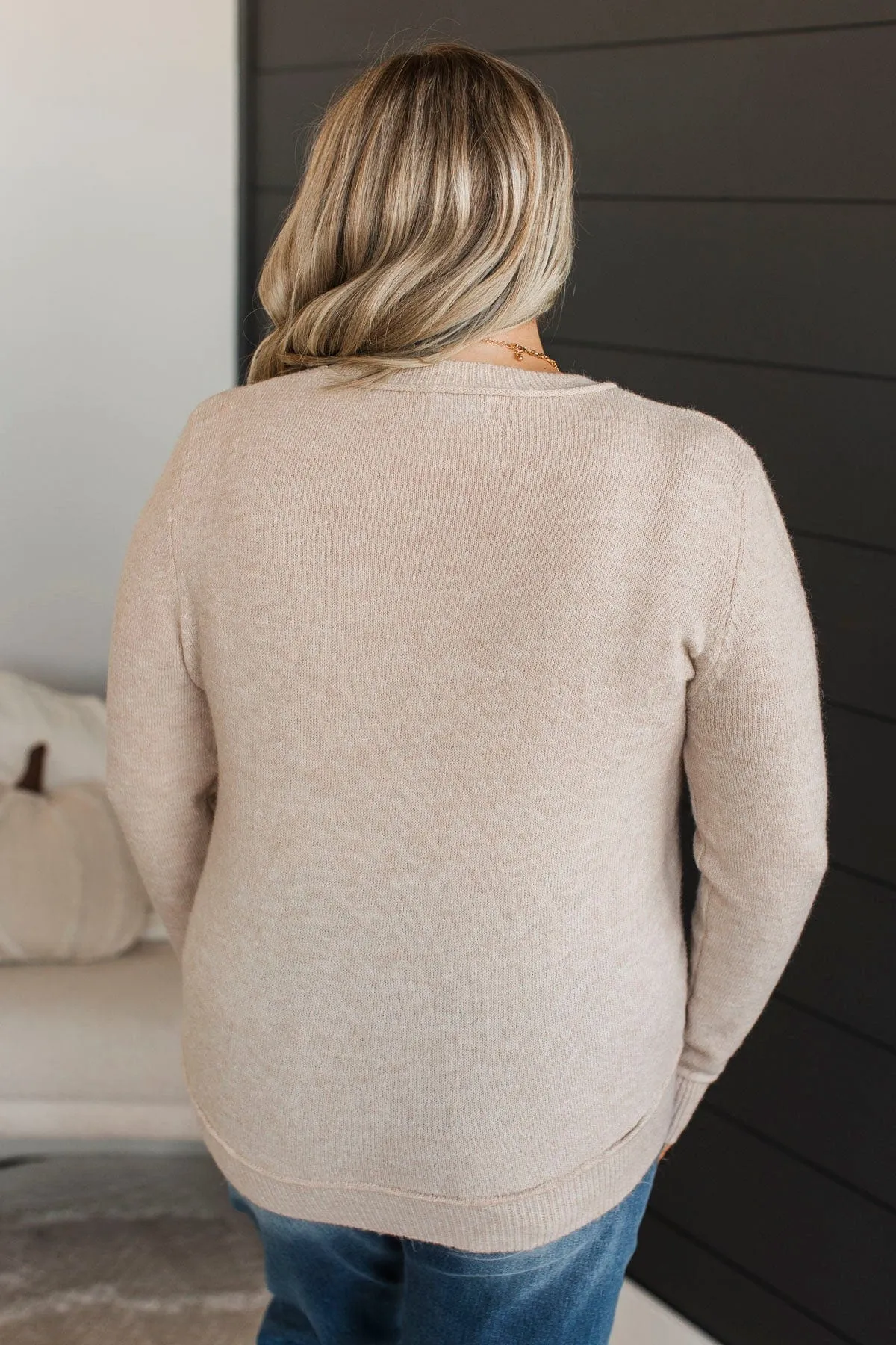Unmistakable Beauty Knit Sweater- Oatmeal