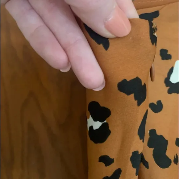 Urban Outfitters Leopard Print Flippy Satin Mini Skirt