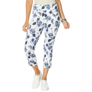 Utopia by HUE Women's Flawsome Dreamy Denim Capri Pants