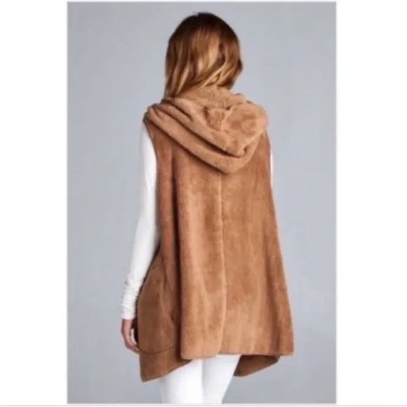 Vanilla Bay Oversized Teddy Sherpa Vest Jacket