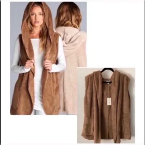 Vanilla Bay Oversized Teddy Sherpa Vest Jacket