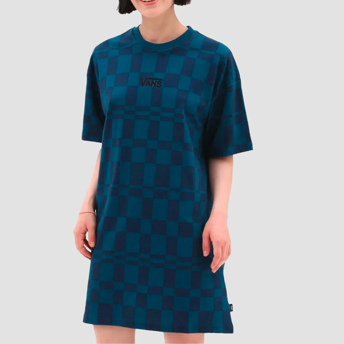 Vans Center Vee Print Tee Dress Vans Teal - Womens