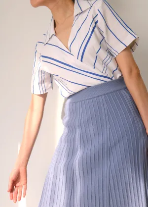 Via wrap blouse