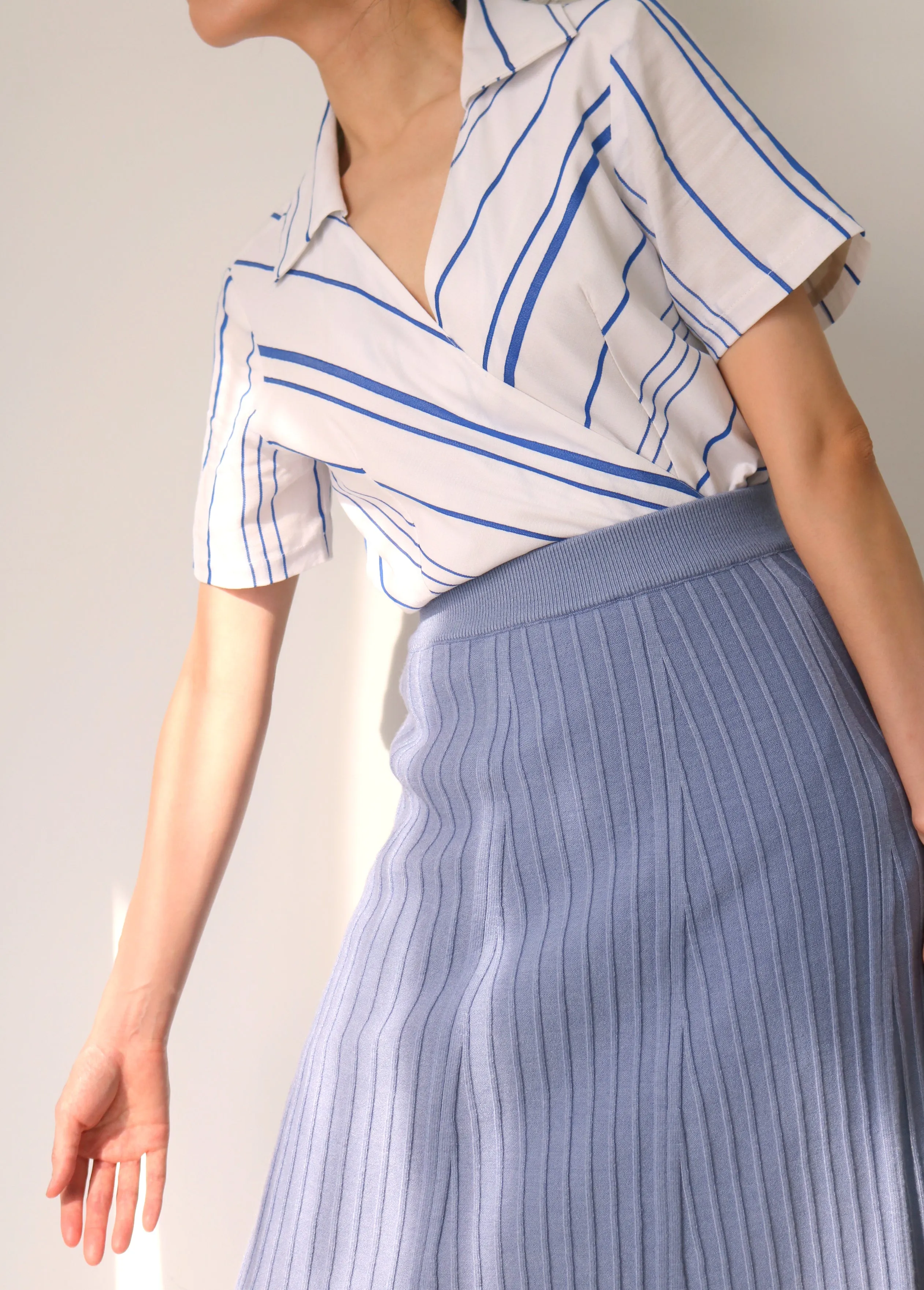 Via wrap blouse
