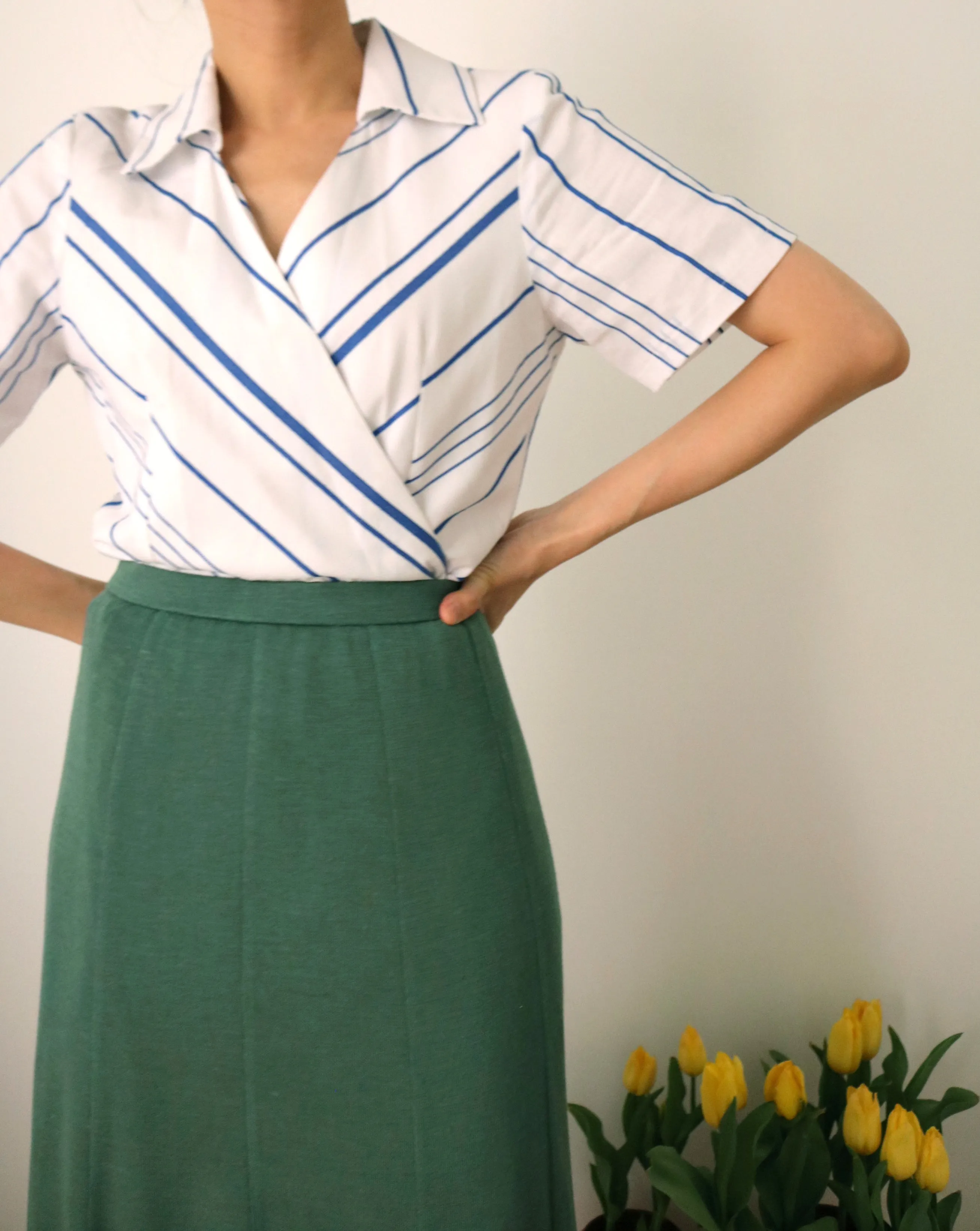 Via wrap blouse
