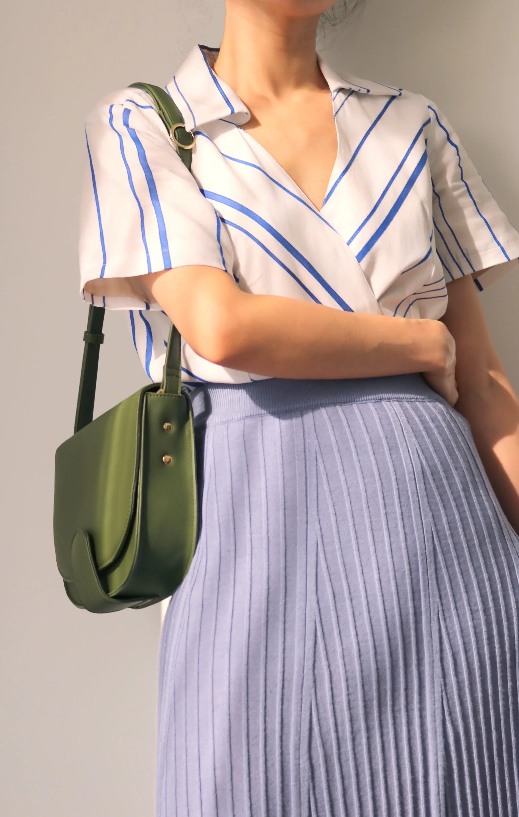 Via wrap blouse