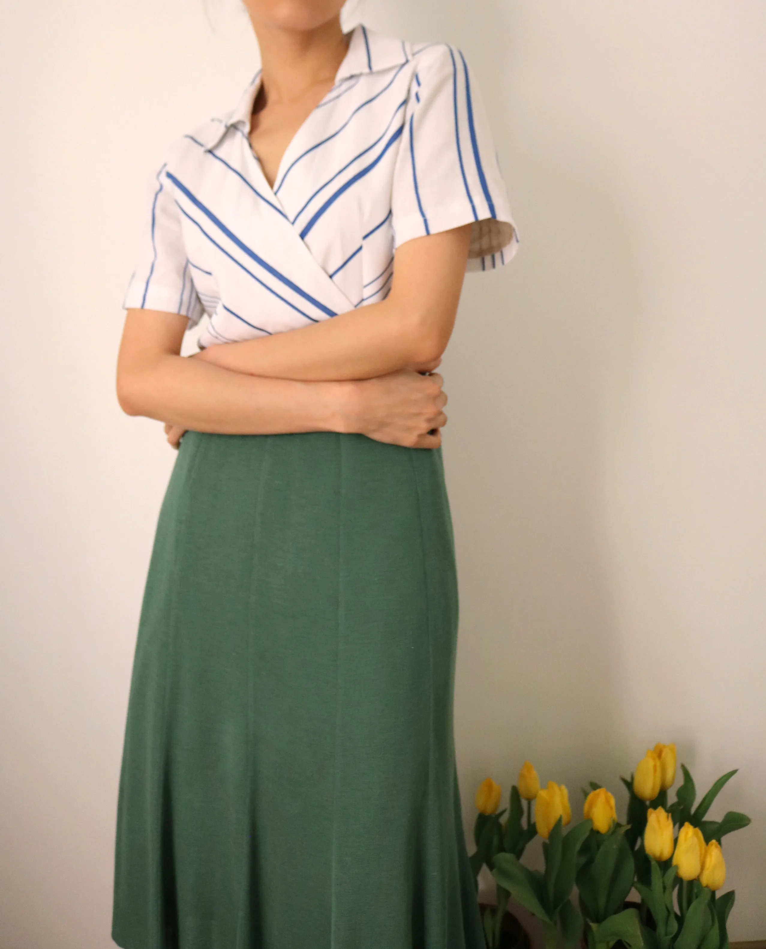 Via wrap blouse