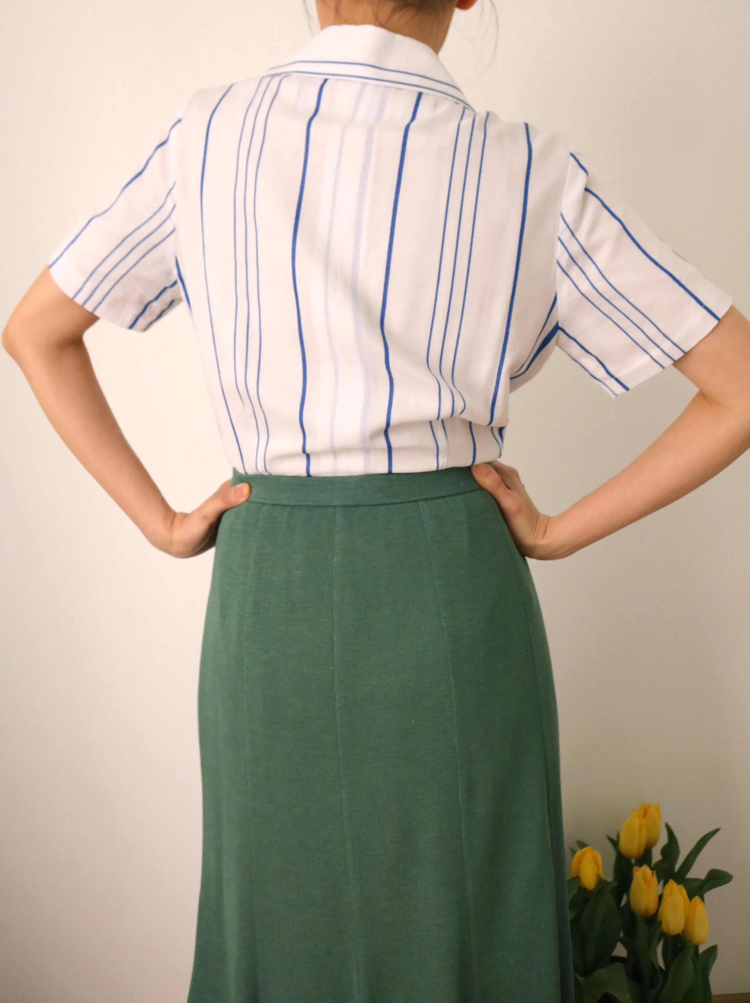 Via wrap blouse