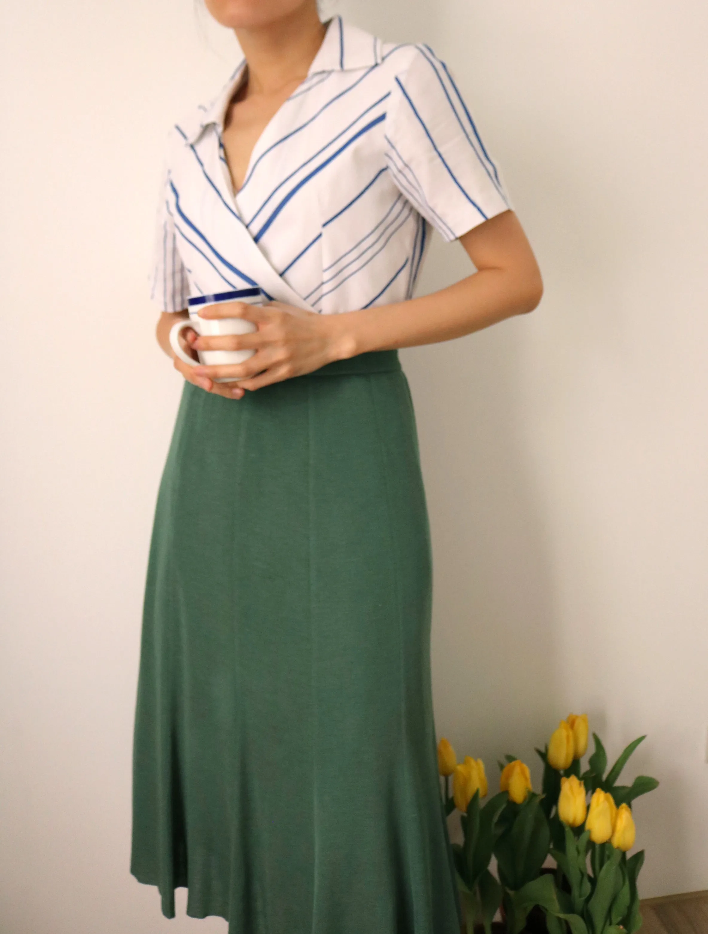 Via wrap blouse