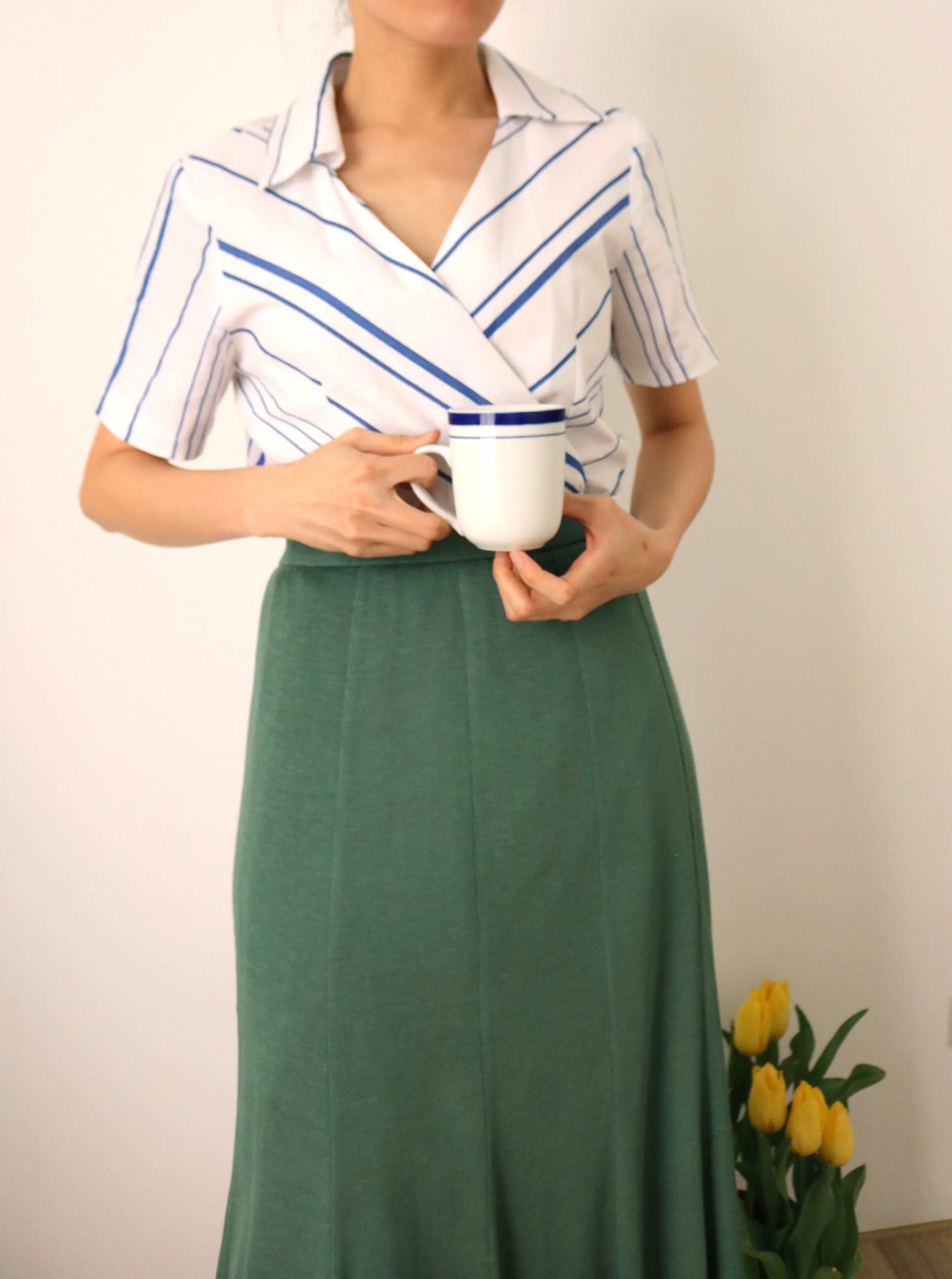 Via wrap blouse