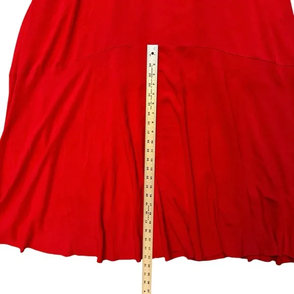 Vince Camuto Red Smocked Back Challis Tiered Sleeveless Maxi Dress | Size 3X‎